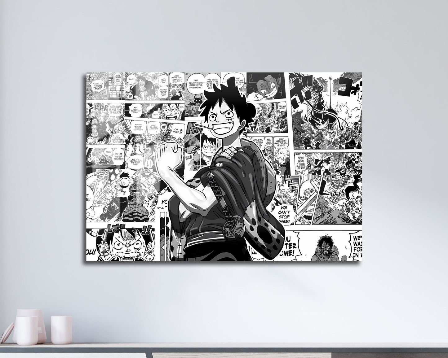 Anime Town Creations Metal Poster Landscape One Piece Luffy Manga 17" x 11" Home Goods - Anime One Piece Metal Poster