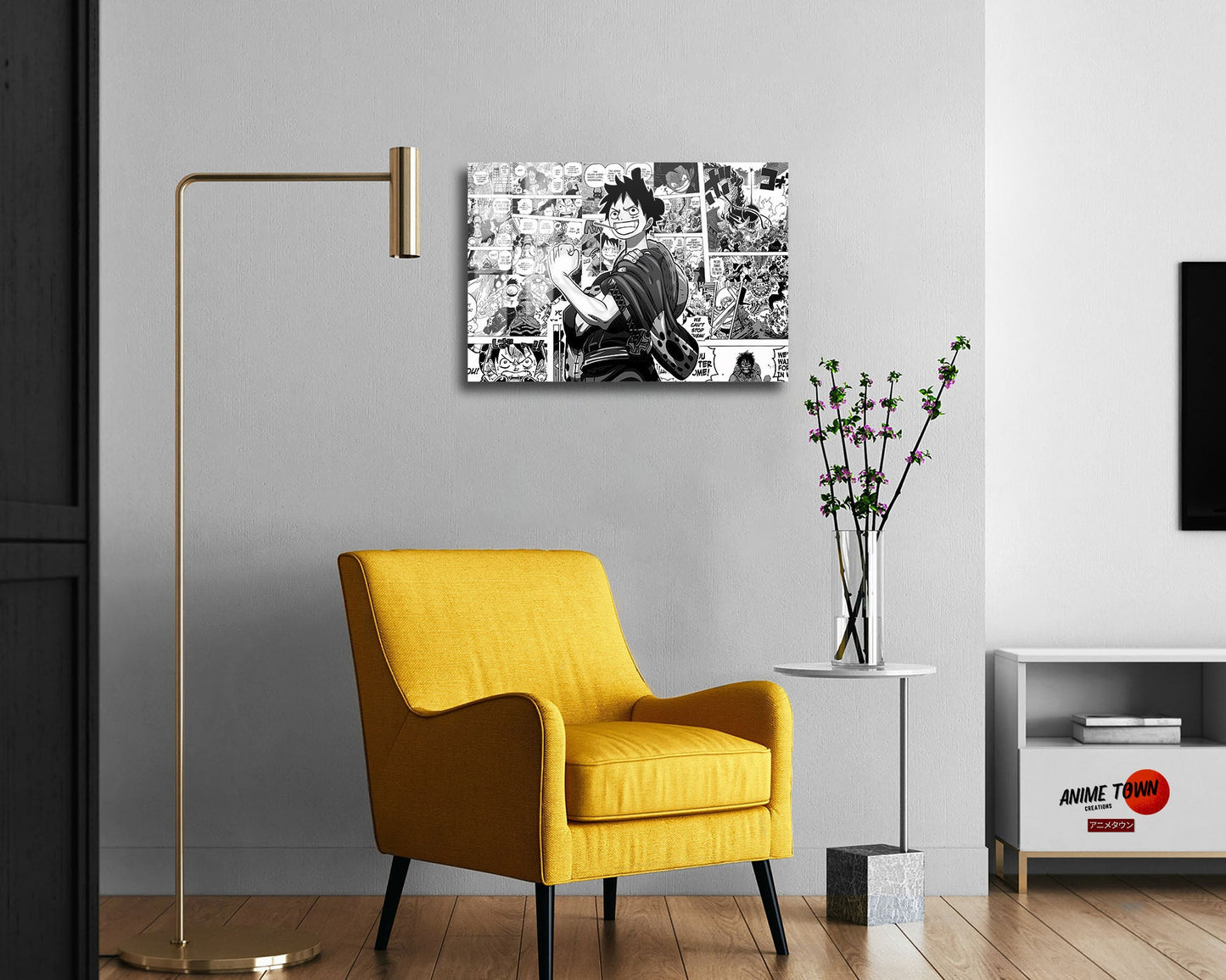 Anime Town Creations Metal Poster Landscape One Piece Luffy Manga 17" x 11" Home Goods - Anime One Piece Metal Poster