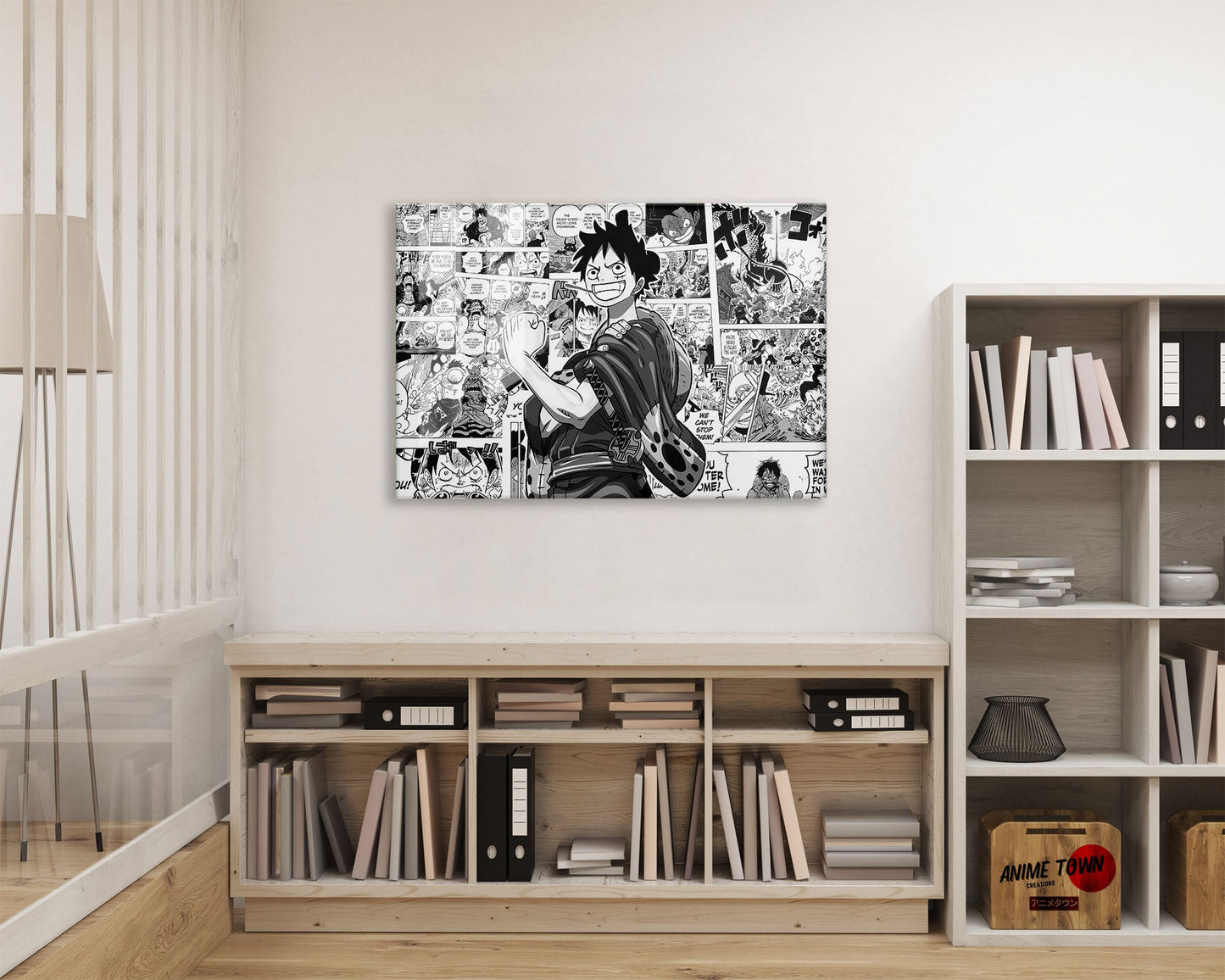 Anime Town Creations Metal Poster Landscape One Piece Luffy Manga 24" x 16" Home Goods - Anime One Piece Metal Poster