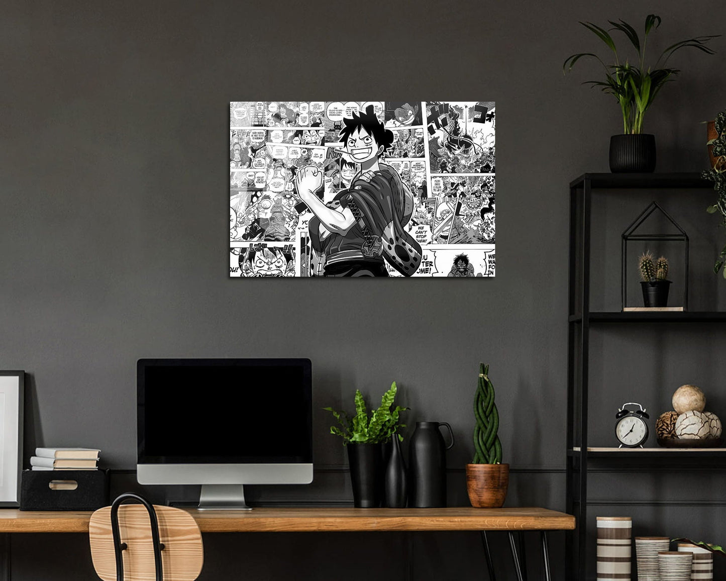 Anime Town Creations Metal Poster Landscape One Piece Luffy Manga 24" x 16" Home Goods - Anime One Piece Metal Poster