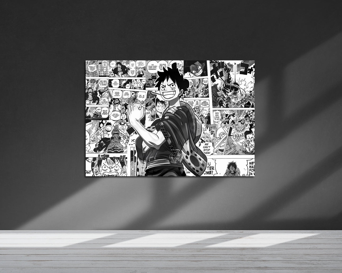 Anime Town Creations Metal Poster Landscape One Piece Luffy Manga 36" x 24" Home Goods - Anime One Piece Metal Poster
