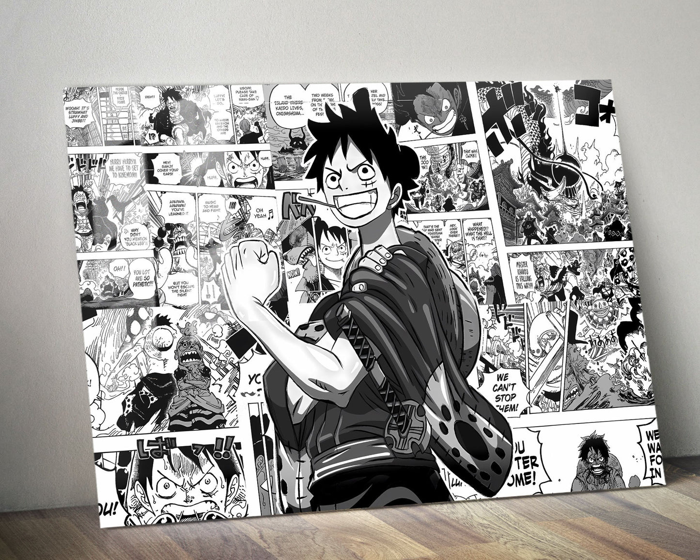 Anime Town Creations Metal Poster Landscape One Piece Luffy Manga 36" x 24" Home Goods - Anime One Piece Metal Poster