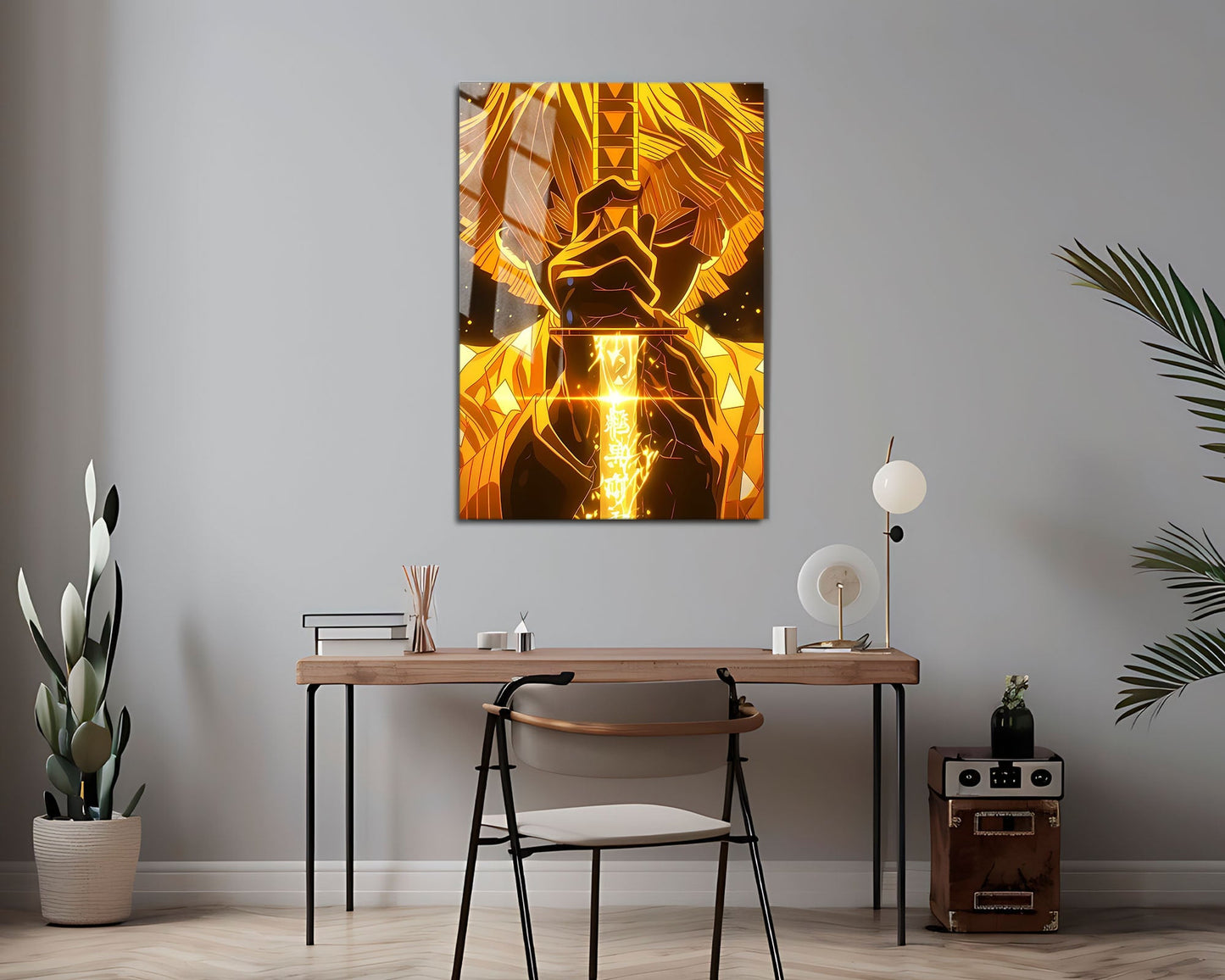 Anime Town Creations Metal Poster Demon Slayer Zenitsu Aura 24" x 36" Home Goods - Anime Demon Slayer Metal Poster
