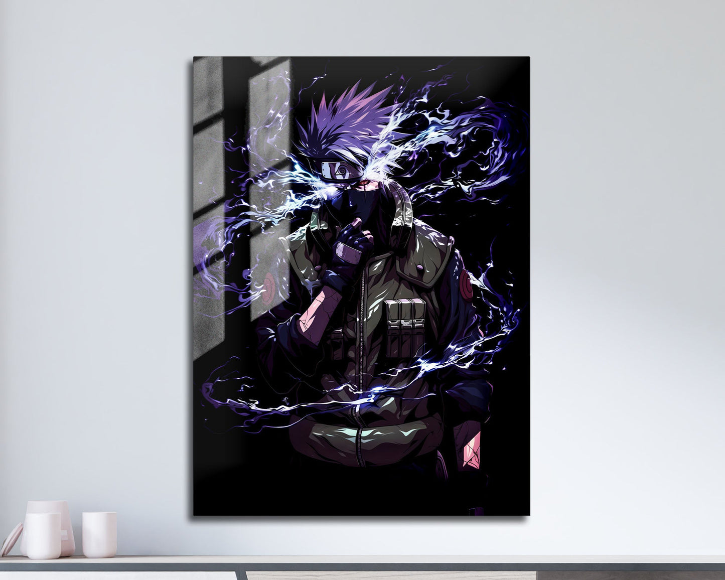 Anime Town Creations Metal Poster Kakashi Hatake Portrait 11" x 17" Home Goods - Anime Naruto Metal Poster