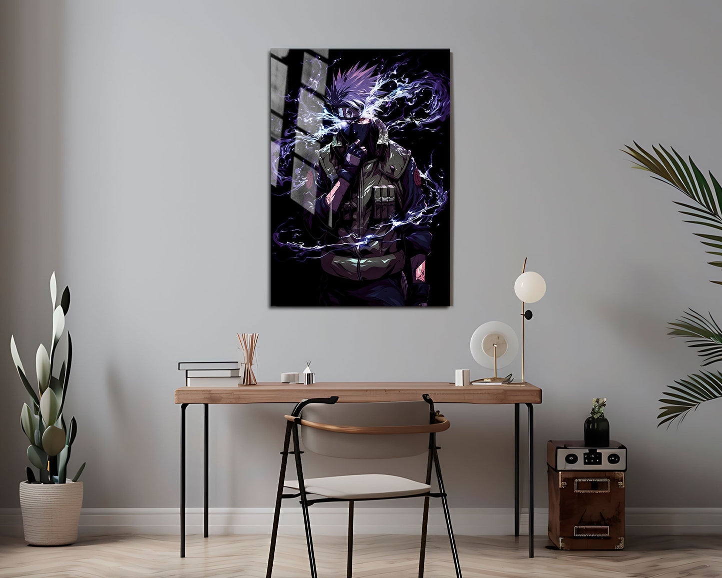 Anime Town Creations Metal Poster Kakashi Hatake Portrait 24" x 36" Home Goods - Anime Naruto Metal Poster