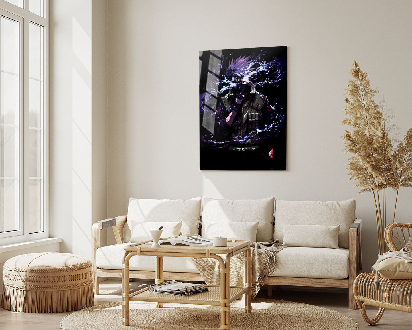 Anime Town Creations Metal Poster Kakashi Hatake Portrait 5" x 7" Home Goods - Anime Naruto Metal Poster