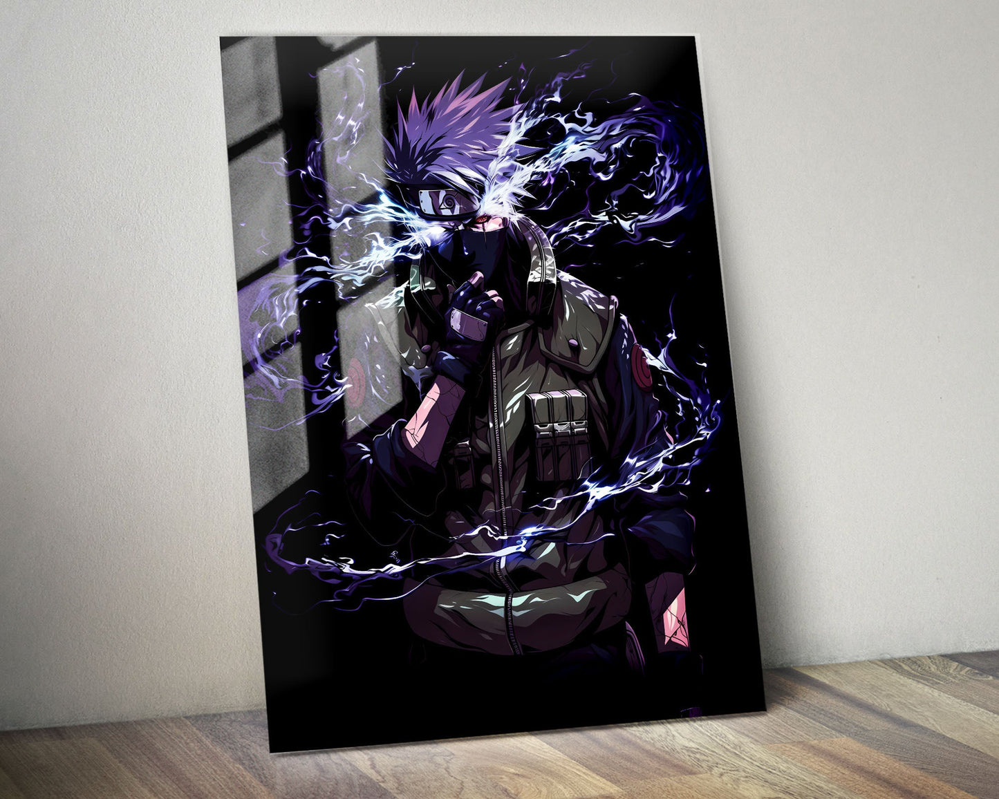 Anime Town Creations Metal Poster Kakashi Hatake Portrait 11" x 14" Home Goods - Anime Naruto Metal Poster