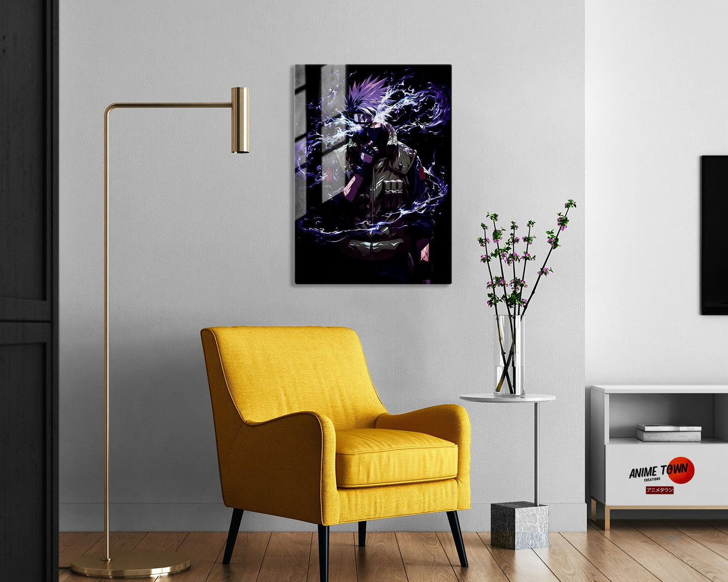 Anime Town Creations Metal Poster Kakashi Hatake Portrait 11" x 14" Home Goods - Anime Naruto Metal Poster