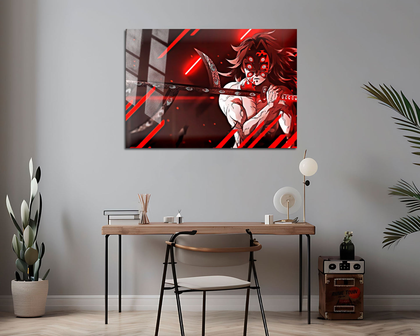 Demon Slayer Kokushibo Red Metal Poster