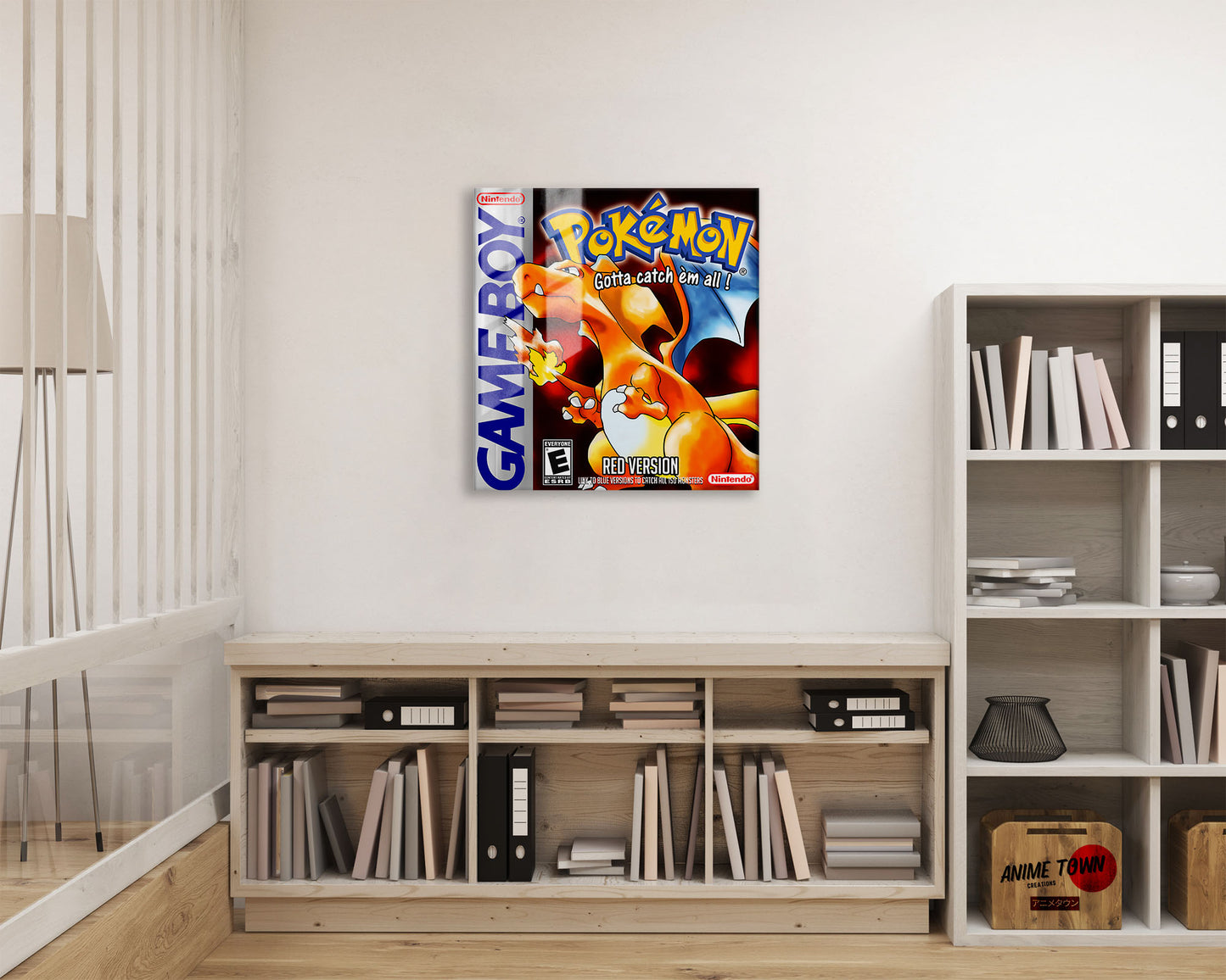 Pokemon Red Charizard Gameboy Cover Metal Poster