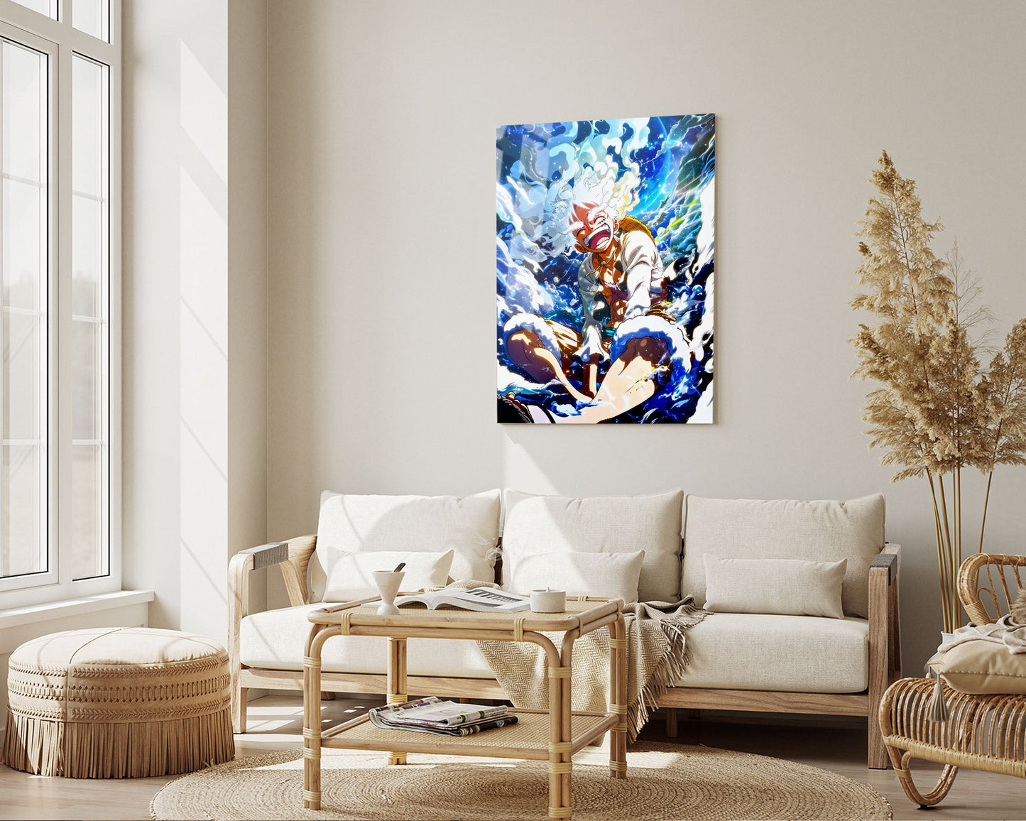 Anime Town Creations Metal Poster One Piece Luffy Gear 5 Joyboy 5" x 7" Home Goods - Anime One Piece Metal Poster