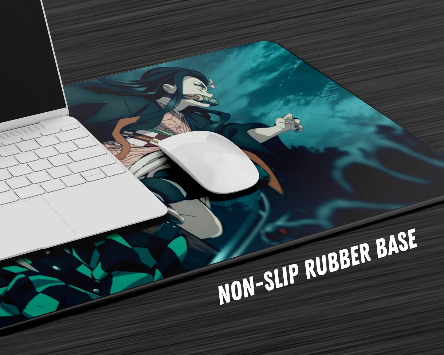 Anime Town Creations Mouse Pad Demon Slayer Tanjiro & Nezuko Intro Gaming Mouse Pad Accessories - Anime Demon Slayer Gaming Mouse Pad