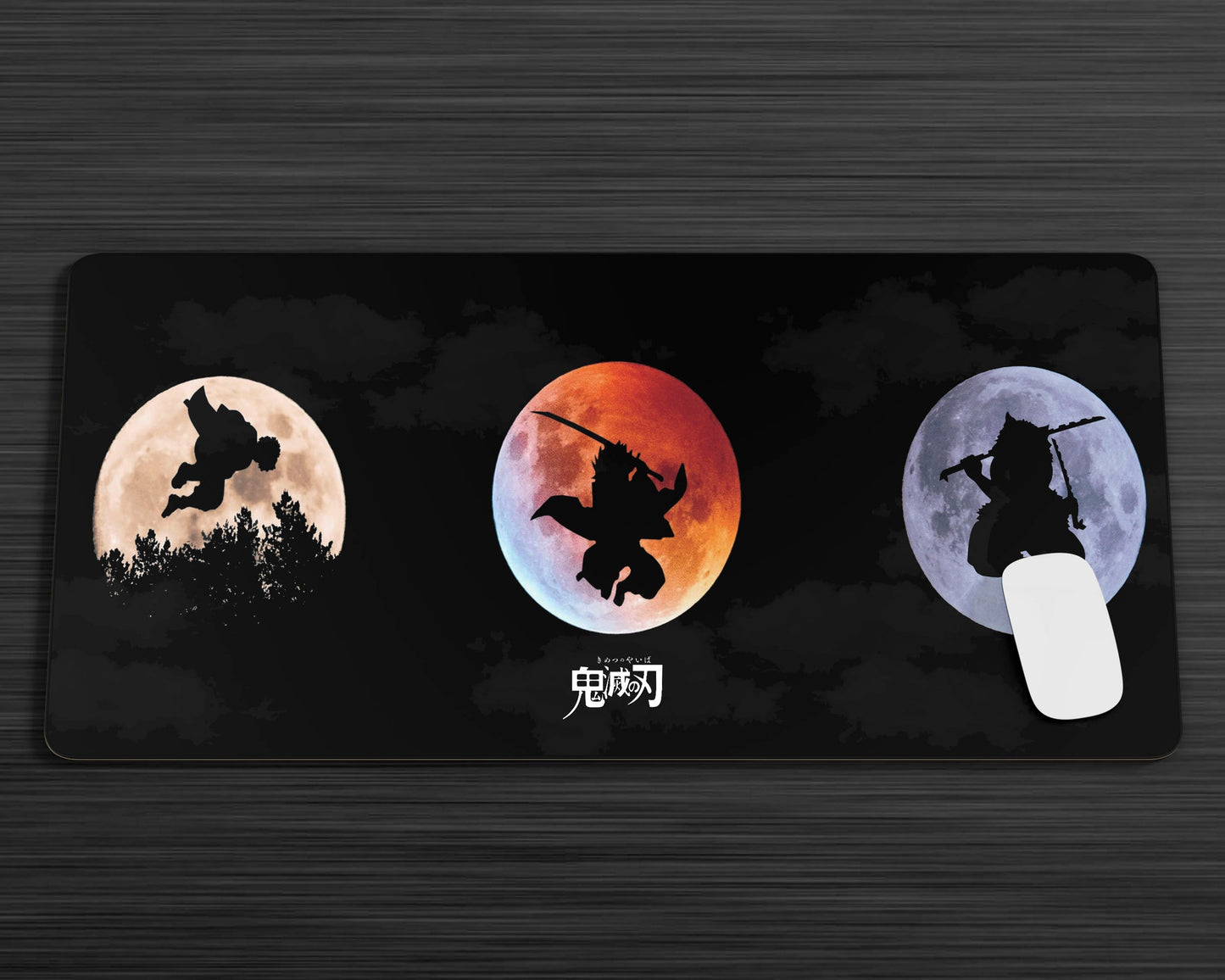 Anime Town Creations Mouse Pad Demon Slayer Moonlight Gaming Mouse Pad Accessories - Anime Demon Slayer Gaming Mouse Pad