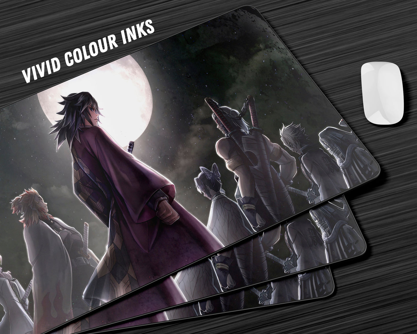 Anime Town Creations Mouse Pad Demon Slayer Hashira Dark Moonlight Gaming Mouse Pad Accessories - Anime Demon Slayer Gaming Mouse Pad