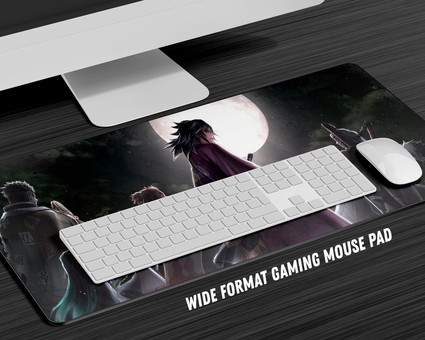 Anime Town Creations Mouse Pad Demon Slayer Hashira Dark Moonlight Gaming Mouse Pad Accessories - Anime Demon Slayer Gaming Mouse Pad