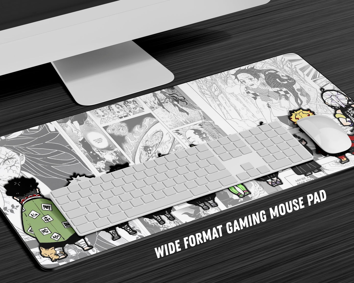 Anime Town Creations Mouse Pad Demon Slayer Chibi Hashira Manga Panel Gaming Mouse Pad Accessories - Anime Demon Slayer Gaming Mouse Pad