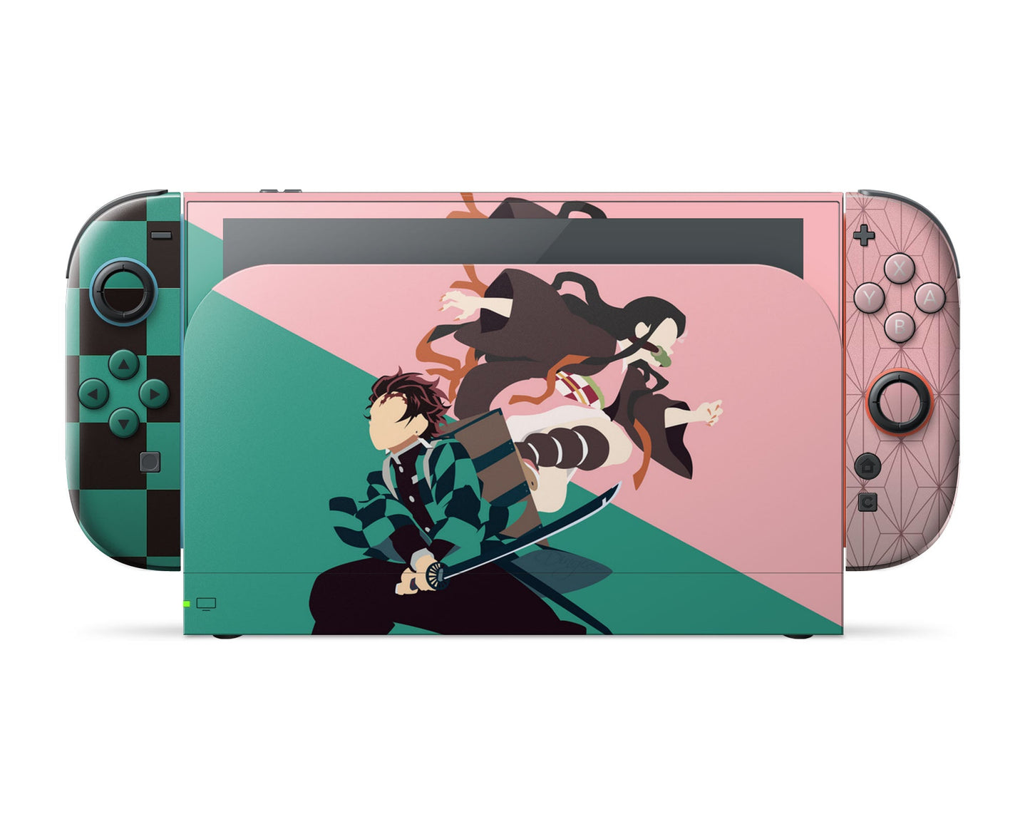 Anime Town Creations Nintendo Switch 2 Demon Slayer Tanjiro & Nezuko Vinyl only Skins - Anime Demon Slayer Switch 2 Skin