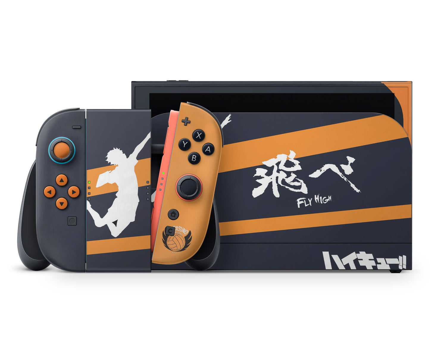 Anime Town Creations Nintendo Switch 2 Haikyuu Fly High Vinyl +Tempered Glass Skins - Anime Haikyuu Switch 2 Skin