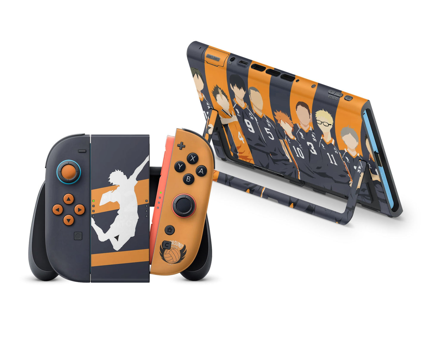 Anime Town Creations Nintendo Switch 2 Haikyuu Fly High Vinyl +Tempered Glass Skins - Anime Haikyuu Switch 2 Skin
