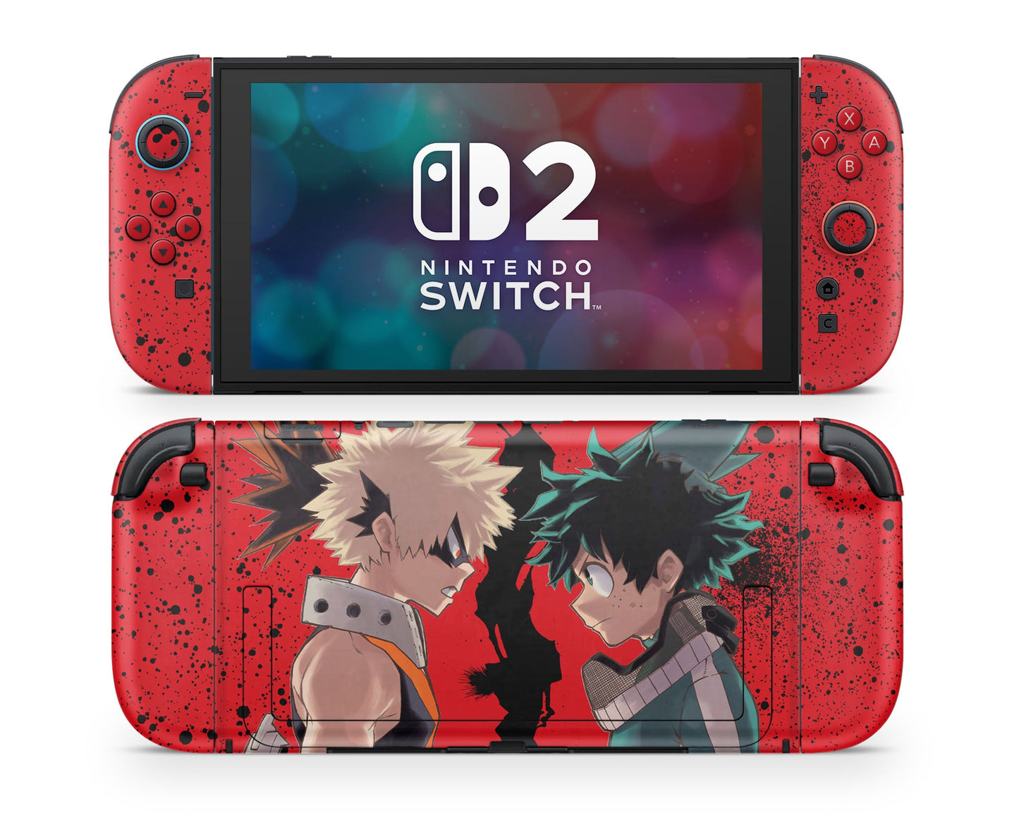Anime Town Creations Nintendo Switch 2 My Hero Academia Red Vinyl only Skins - Anime My Hero Academia Switch 2 Skin
