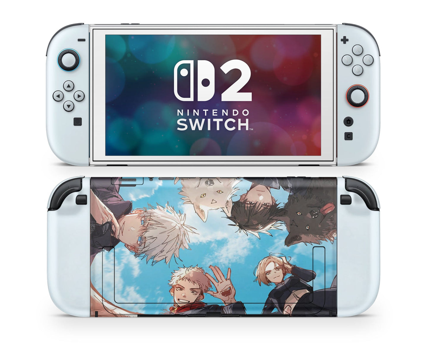 Anime Town Creations Nintendo Switch 2 Jujutsu Kaisen Sky Blue Vinyl only Skins - Anime Jujutsu Kaisen Switch 2 Skin