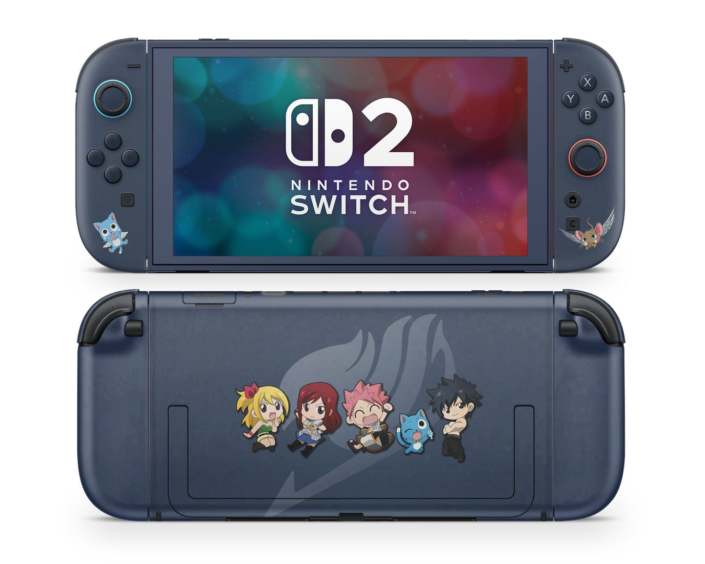 Anime Town Creations Nintendo Switch 2 Fairy Tail Chibi Wizards Vinyl only Skins - Anime Fairy Tail Switch 2 Skin