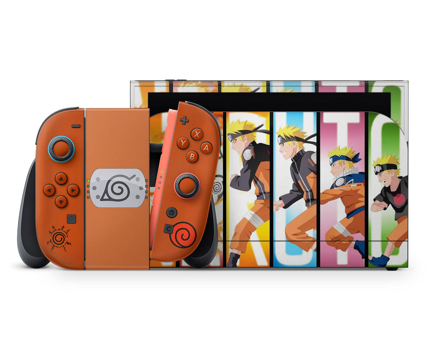 Anime Town Creations Nintendo Switch 2 Naruto Evolution Vinyl +Tempered Glass Skins - Anime Naruto Switch 2 Skin