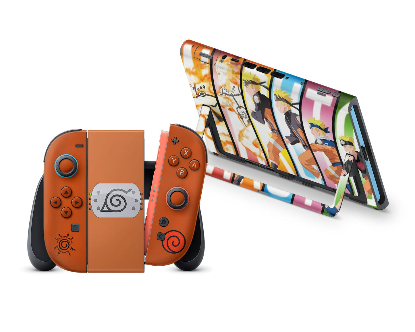 Anime Town Creations Nintendo Switch 2 Naruto Evolution Vinyl +Tempered Glass Skins - Anime Naruto Switch 2 Skin