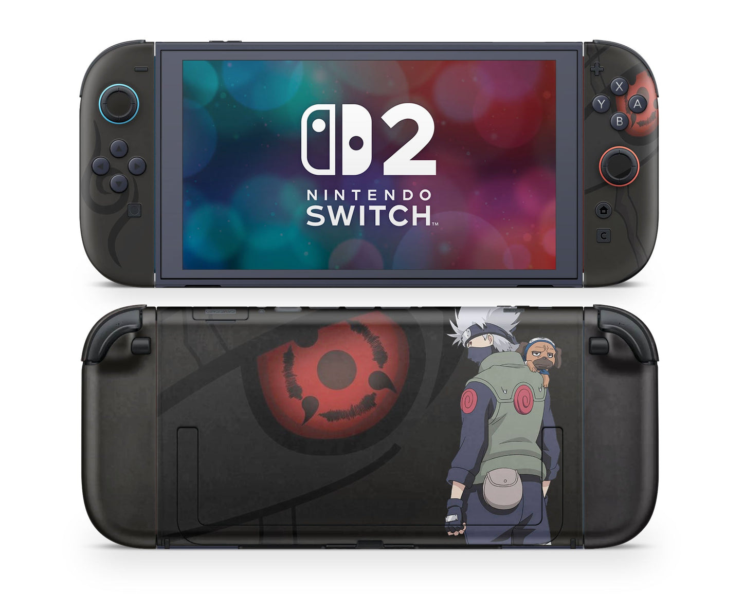 Anime Town Creations Nintendo Switch 2 Kakashi Sharingan Dark Vinyl only Skins - Anime Naruto Switch 2 Skin