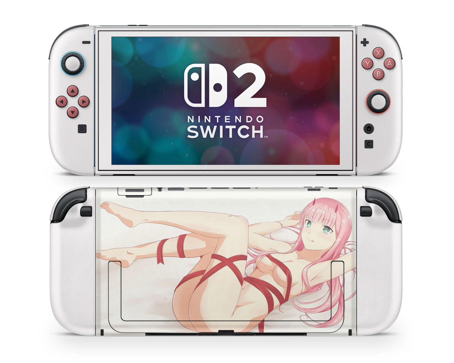 Anime Town Creations Nintendo Switch 2 Darling in the Franxx Zero Two Vinyl only Skins - Anime Darling in the Franxx Switch 2 Skin