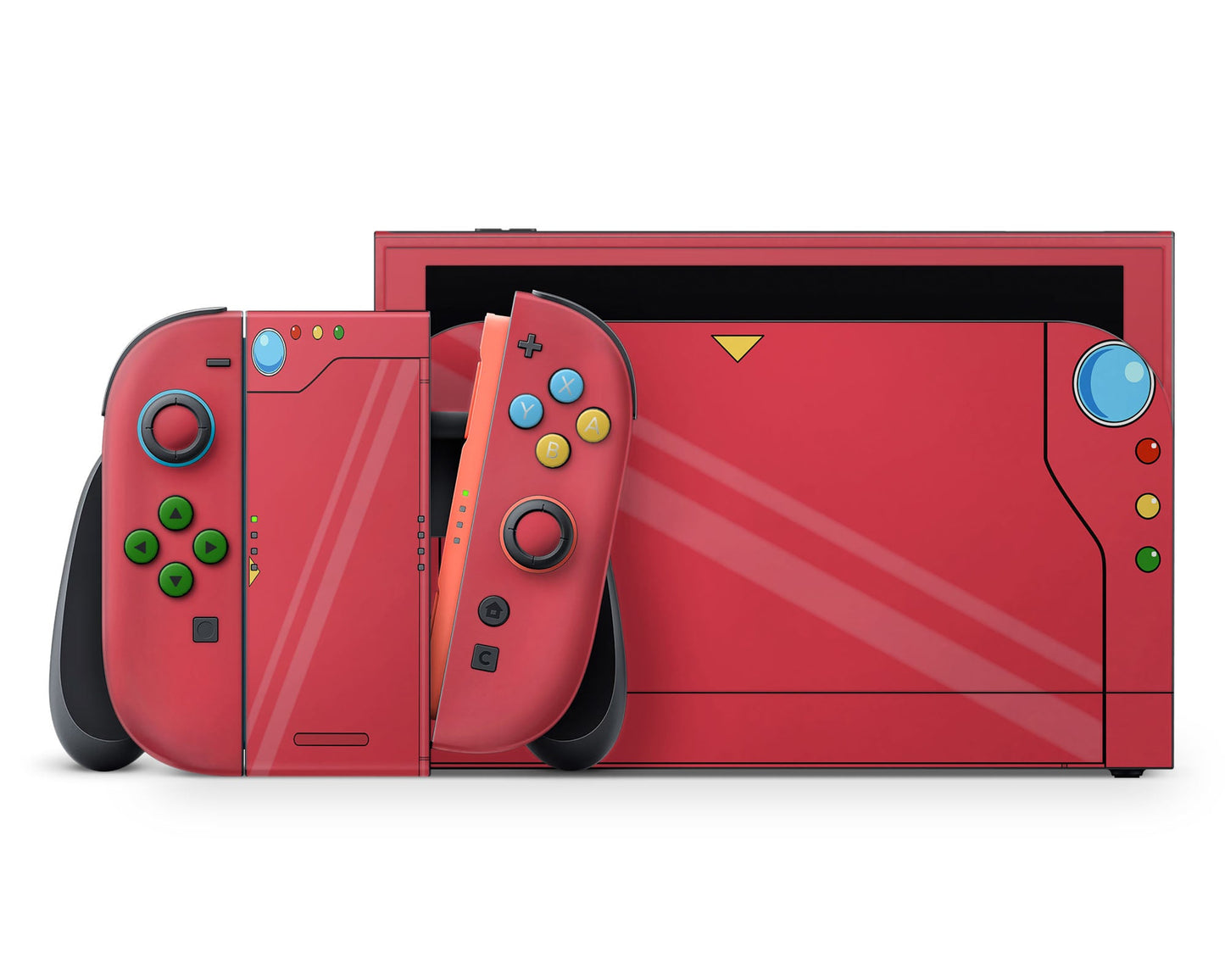 Anime Town Creations Nintendo Switch 2 Pokedex Vinyl +Tempered Glass Skins - Anime Pokemon Switch 2 Skin