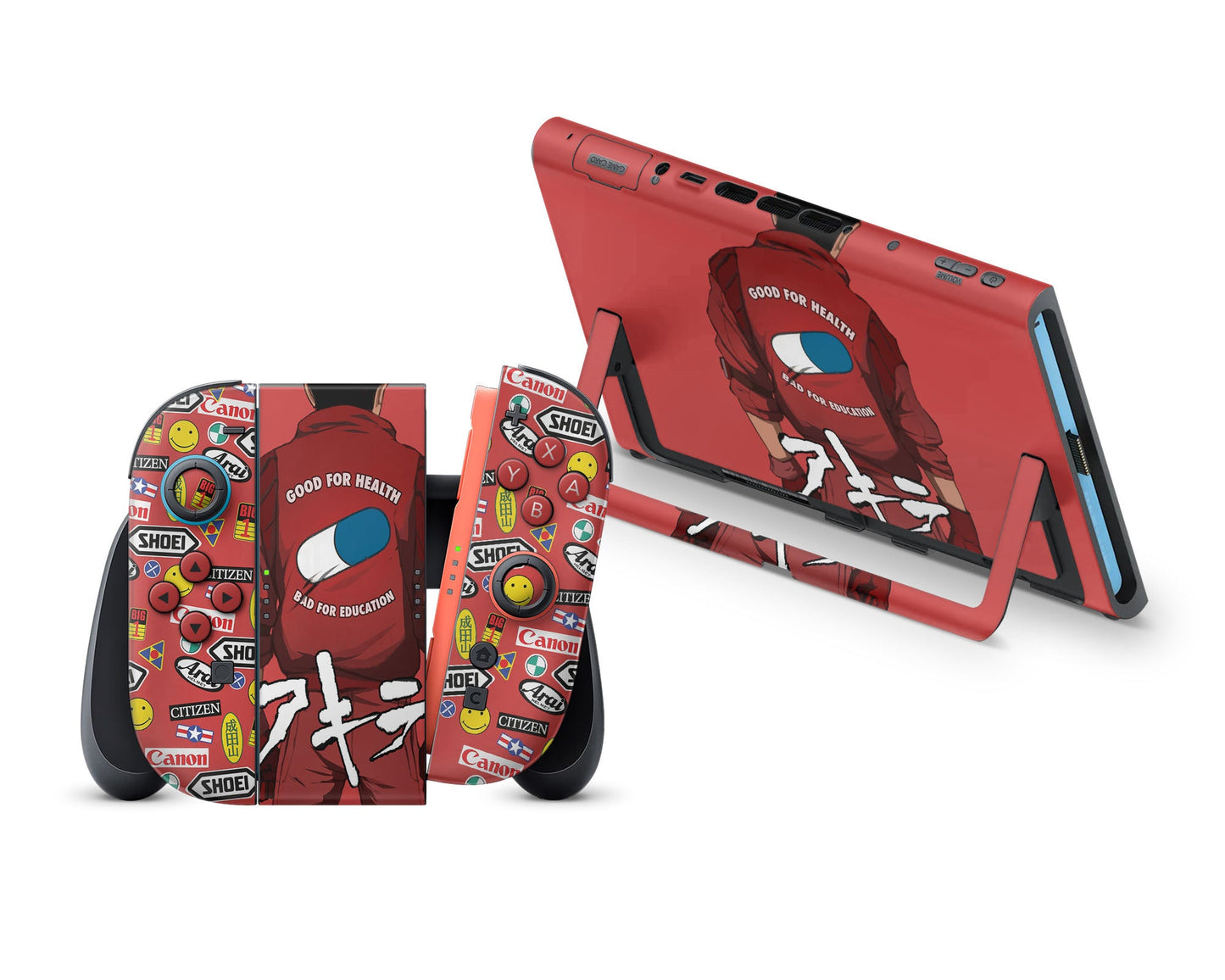 Anime Town Creations Nintendo Switch 2 Akira Classic Biker Vinyl +Tempered Glass Skins - Anime Akira Switch 2 Skin
