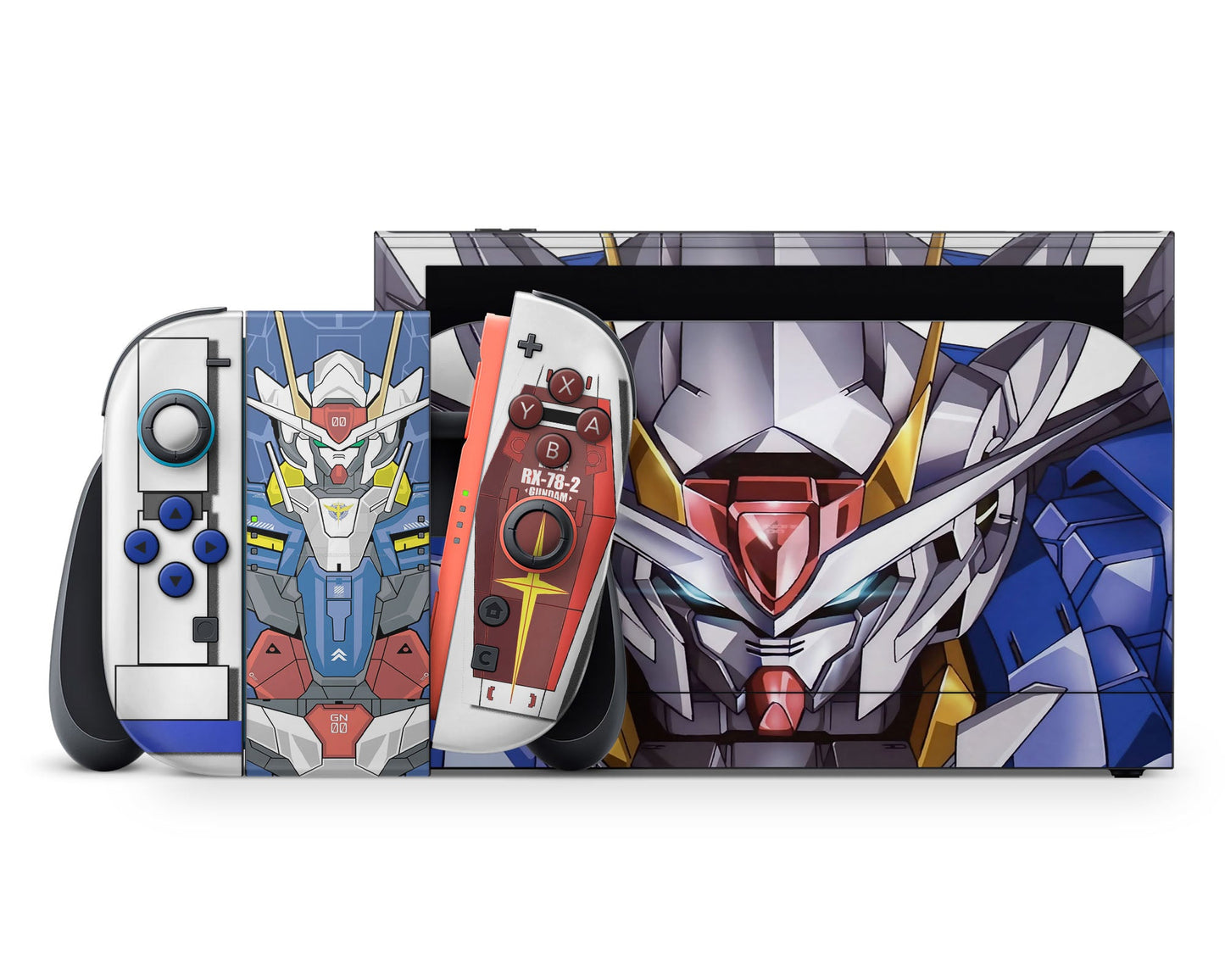 Anime Town Creations Nintendo Switch 2 Gundam Vinyl +Tempered Glass Skins - Anime Gundam Switch 2 Skin