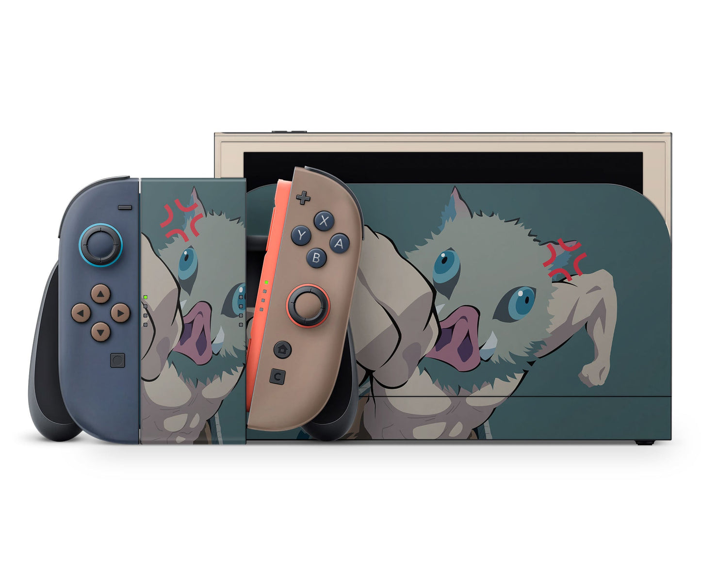 Anime Town Creations Nintendo Switch 2 Demon Slayer Inosuke Vinyl +Tempered Glass Skins - Anime Demon Slayer Switch 2 Skin