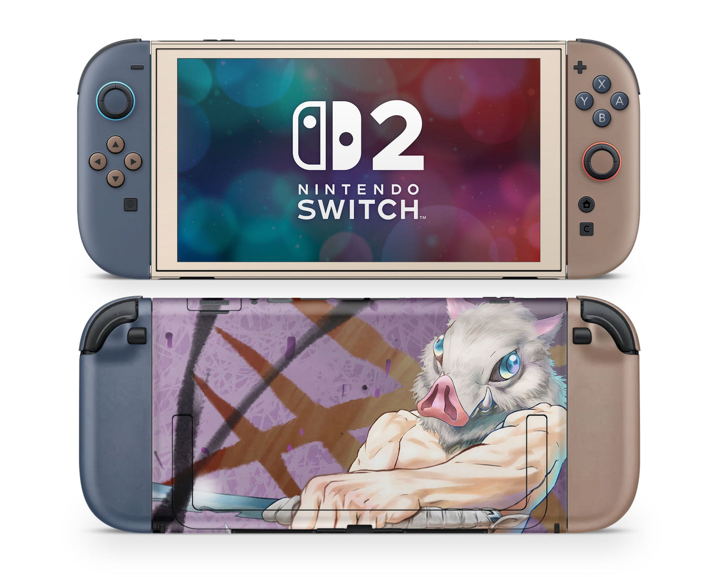 Anime Town Creations Nintendo Switch 2 Demon Slayer Inosuke Vinyl only Skins - Anime Demon Slayer Switch 2 Skin