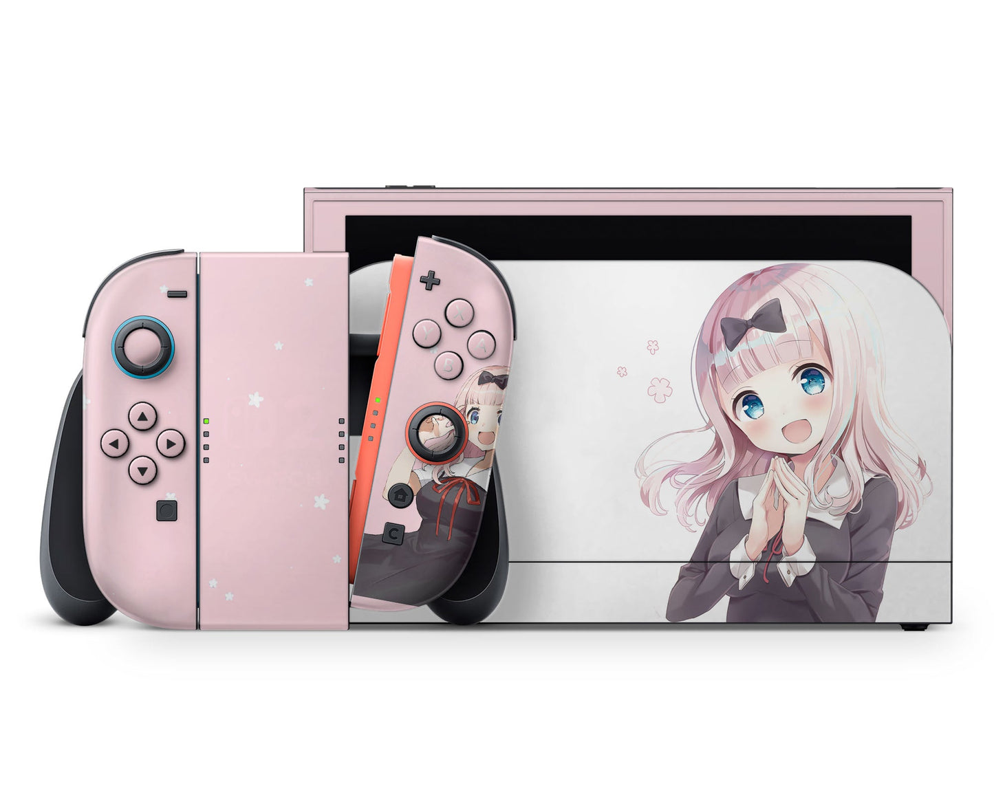 Anime Town Creations Nintendo Switch 2 Chika Fujiwara Cute Vinyl +Tempered Glass Skins - Anime Love Is War Switch 2 Skin