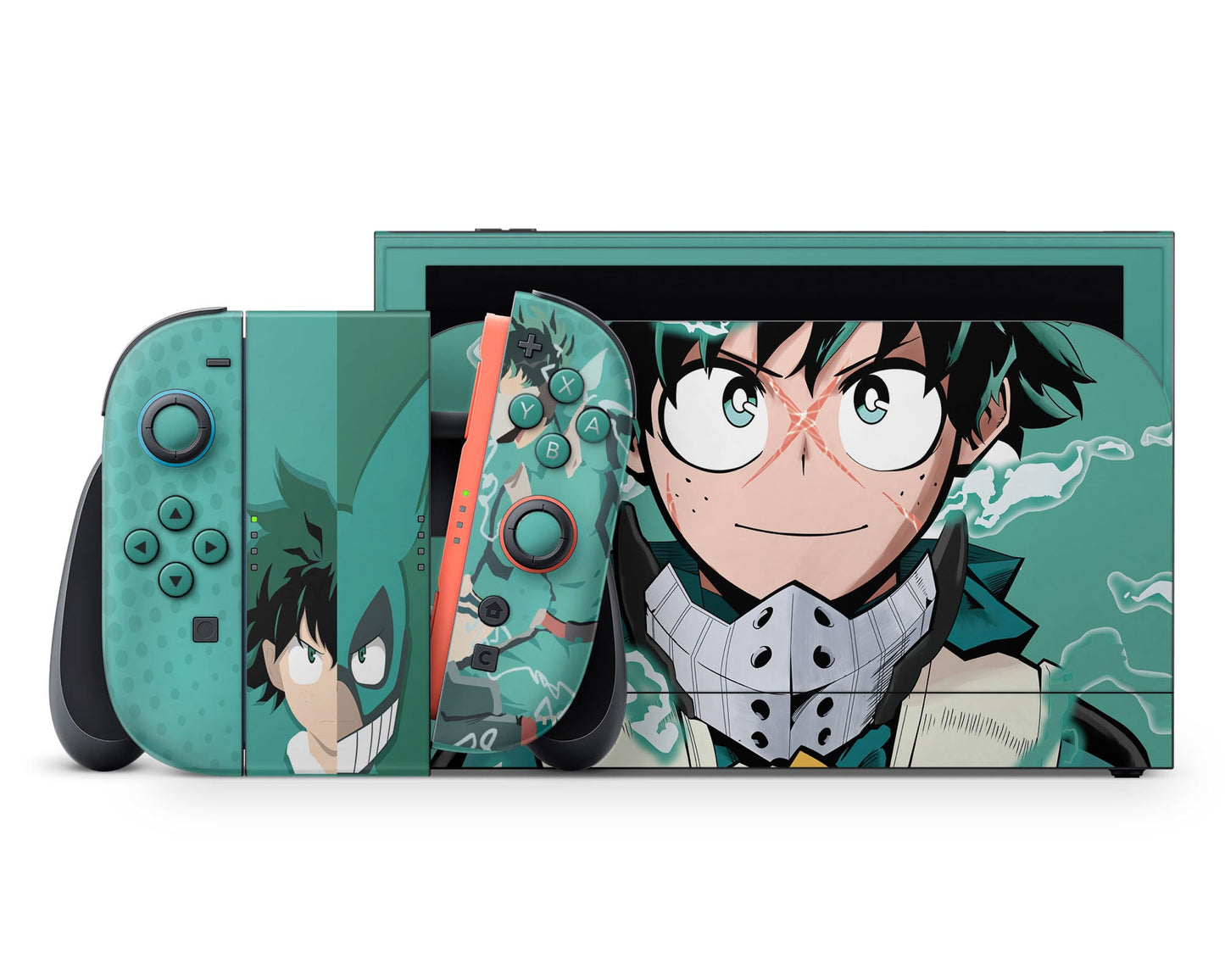 Anime Town Creations Nintendo Switch 2 My Hero Academia Izuku Midoriya Vinyl +Tempered Glass Skins - Anime My Hero Academia Switch 2 Skin