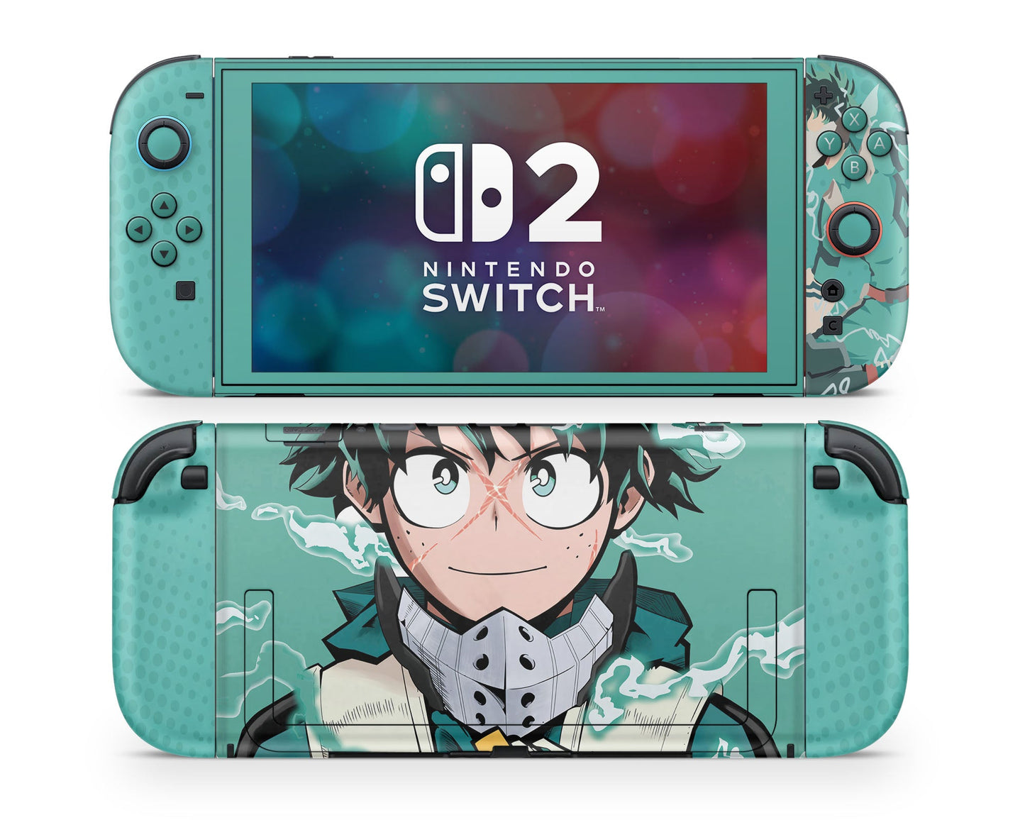 Anime Town Creations Nintendo Switch 2 My Hero Academia Izuku Midoriya Vinyl only Skins - Anime My Hero Academia Switch 2 Skin