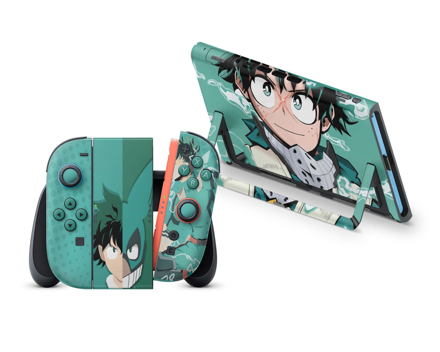 Anime Town Creations Nintendo Switch 2 My Hero Academia Izuku Midoriya Vinyl +Tempered Glass Skins - Anime My Hero Academia Switch 2 Skin