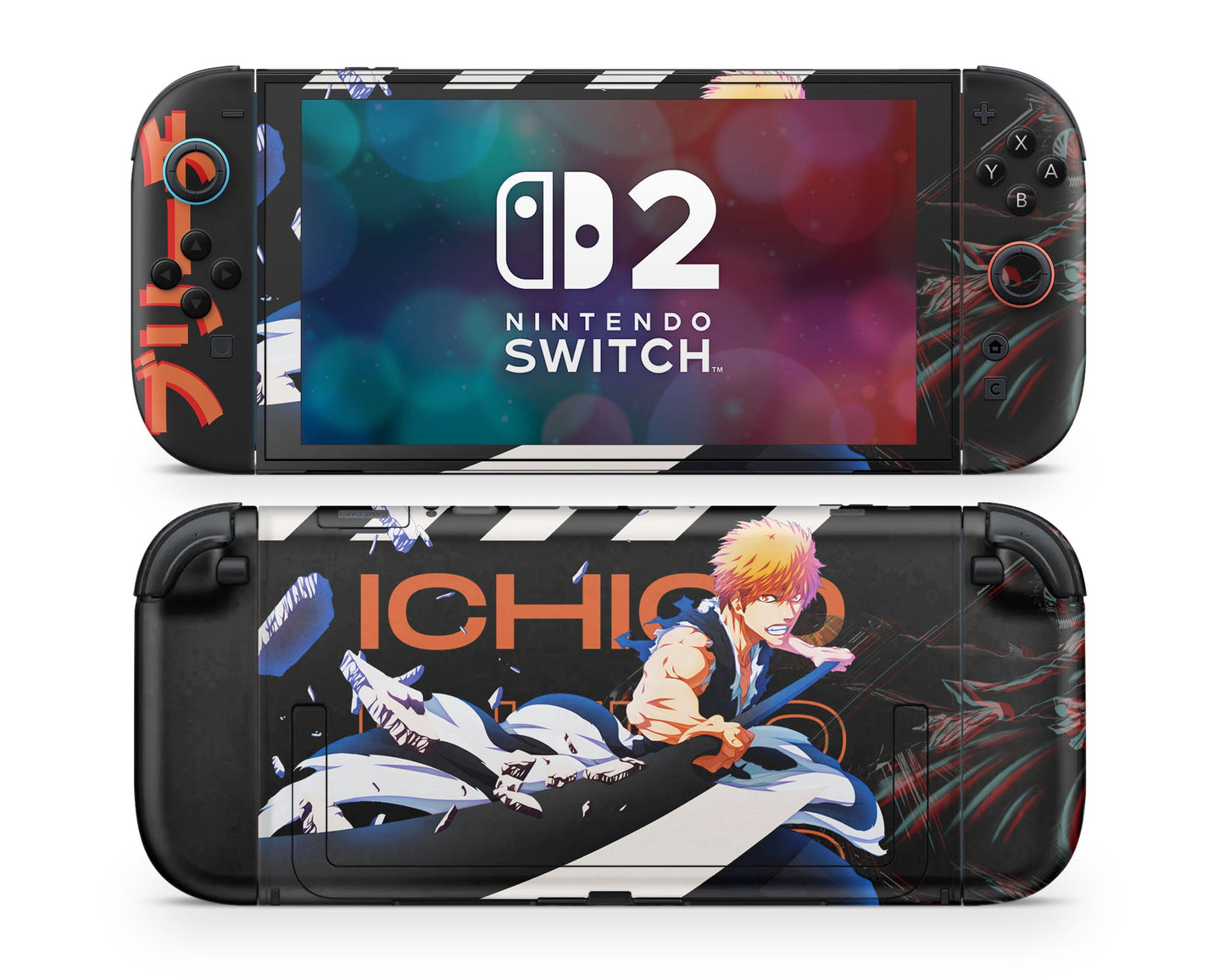 Anime Town Creations Nintendo Switch 2 Bleach Kurosaki Ichigo Vinyl only Skins - Anime Bleach Switch 2 Skin