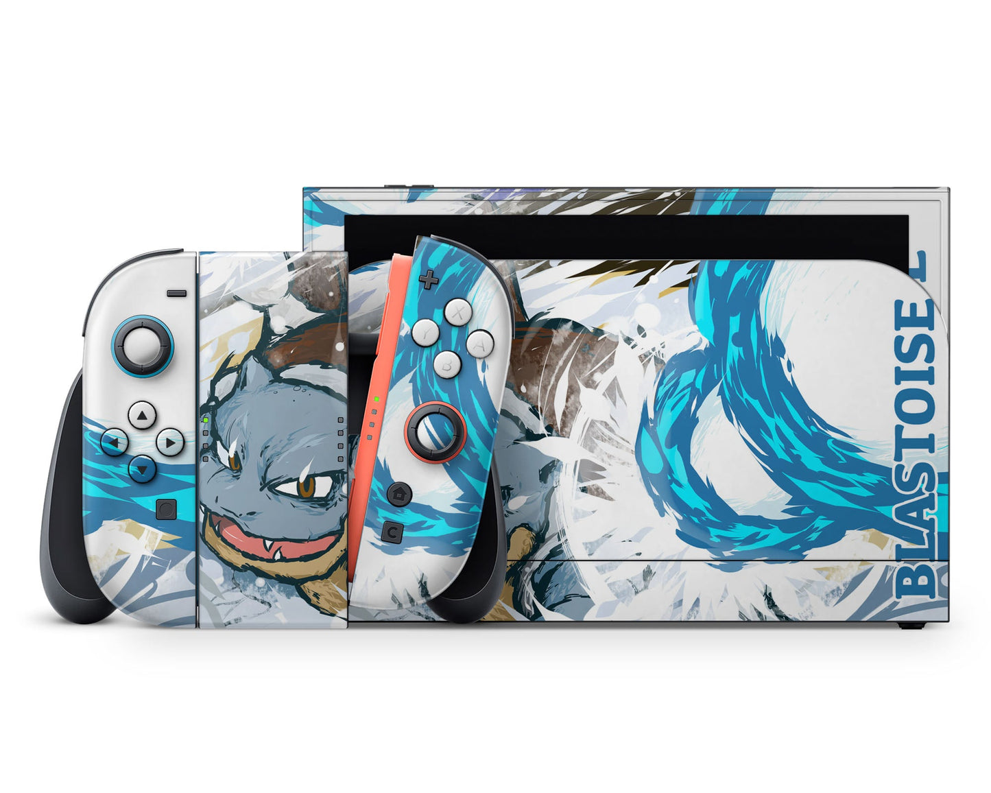 Anime Town Creations Nintendo Switch 2 Pokemon Blastoise Vinyl +Tempered Glass Skins - Anime Pokemon Switch 2 Skin
