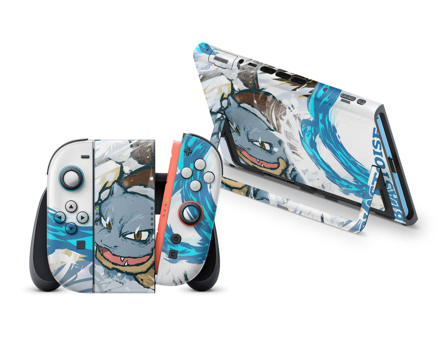 Anime Town Creations Nintendo Switch 2 Pokemon Blastoise Vinyl +Tempered Glass Skins - Anime Pokemon Switch 2 Skin