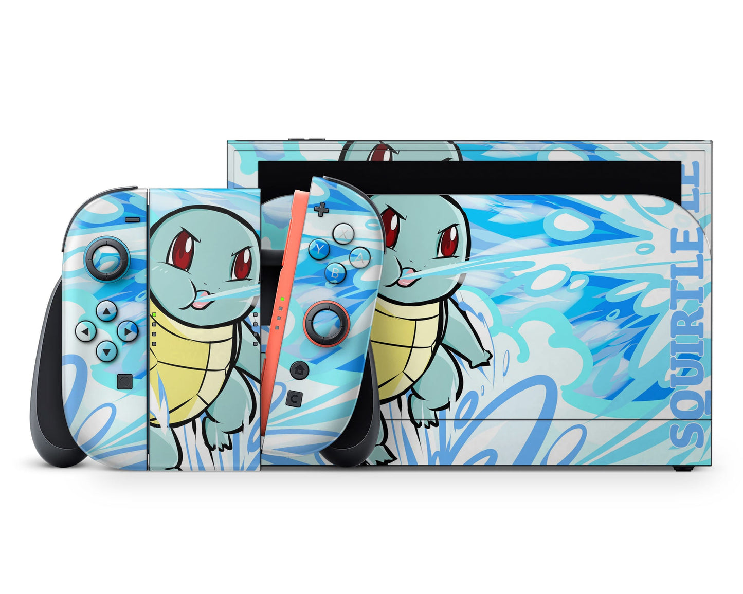 Anime Town Creations Nintendo Switch 2 Pokemon Squirtle Vinyl +Tempered Glass Skins - Anime Pokemon Switch 2 Skin