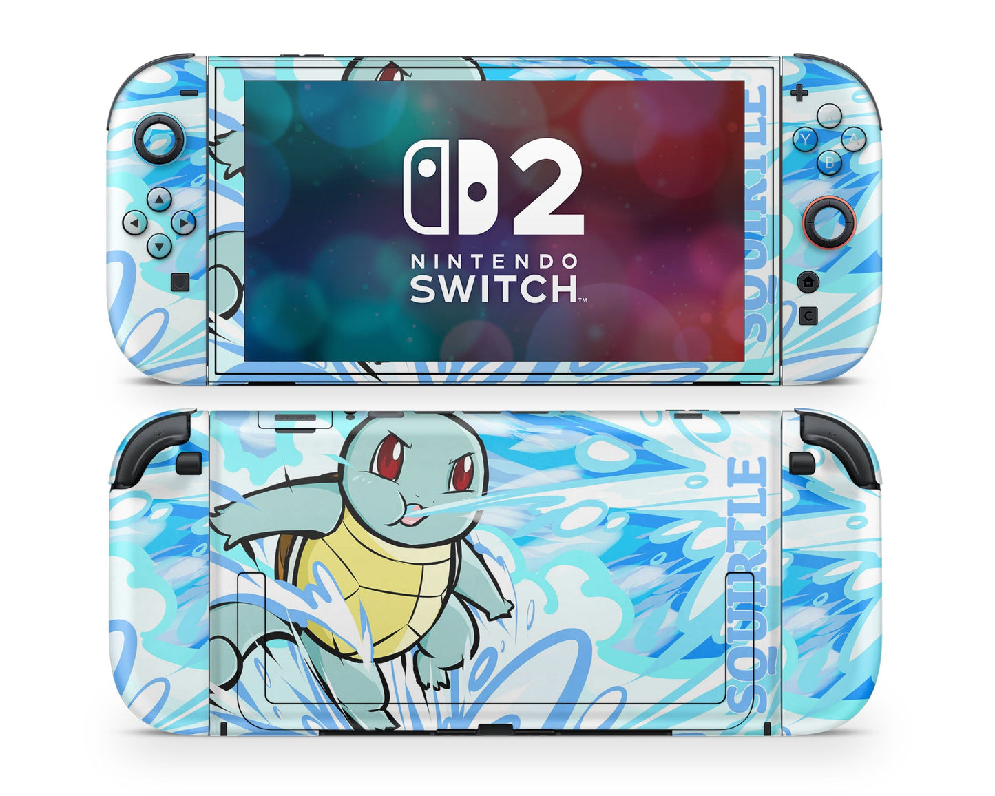 Anime Town Creations Nintendo Switch 2 Pokemon Squirtle Vinyl only Skins - Anime Pokemon Switch 2 Skin