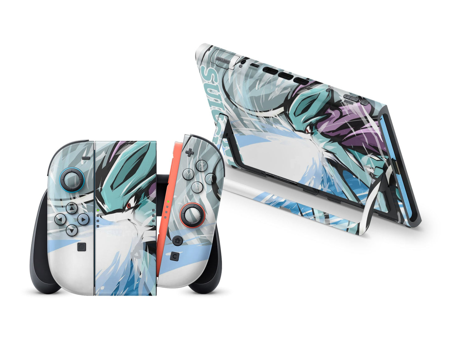 Anime Town Creations Nintendo Switch 2 Pokemon Suicune Vinyl +Tempered Glass Skins - Anime Pokemon Switch 2 Skin
