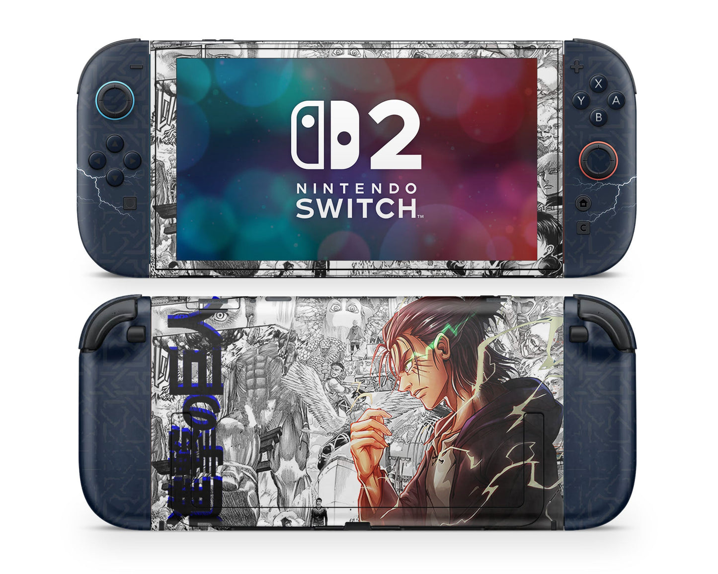 Anime Town Creations Nintendo Switch 2 Attack on Titan Eren Founding Titan Vinyl only Skins - Anime Attack on Titan Switch 2 Skin