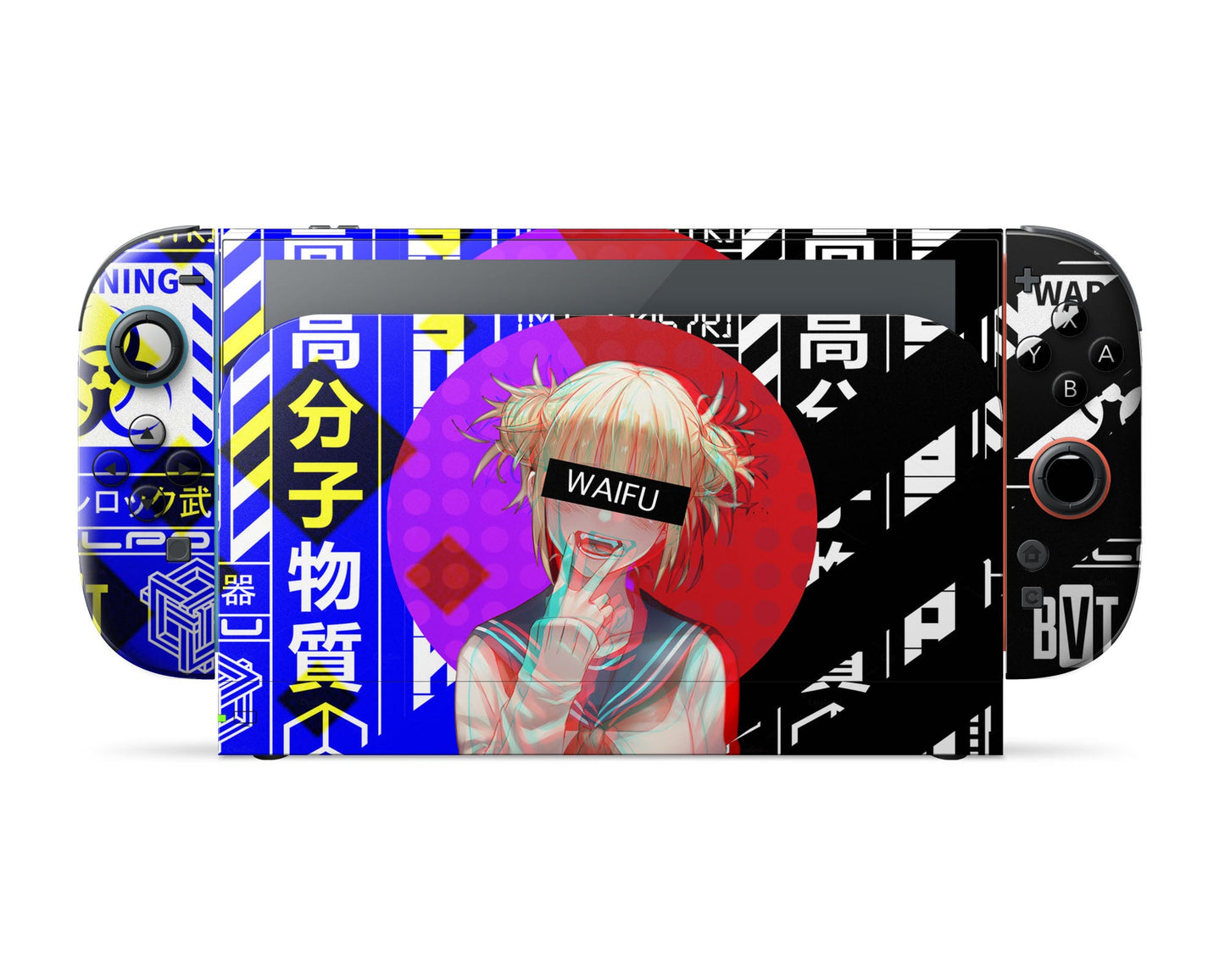 Anime Town Creations Nintendo Switch 2 Himiko Toga Waifu Glitch Vinyl only Skins - Anime My Hero Academia Switch 2 Skin
