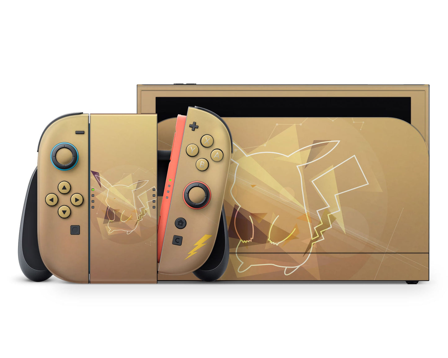 Anime Town Creations Nintendo Switch 2 Pokemon Pikachu Lightning Vinyl +Tempered Glass Skins - Anime Pokemon Switch 2 Skin
