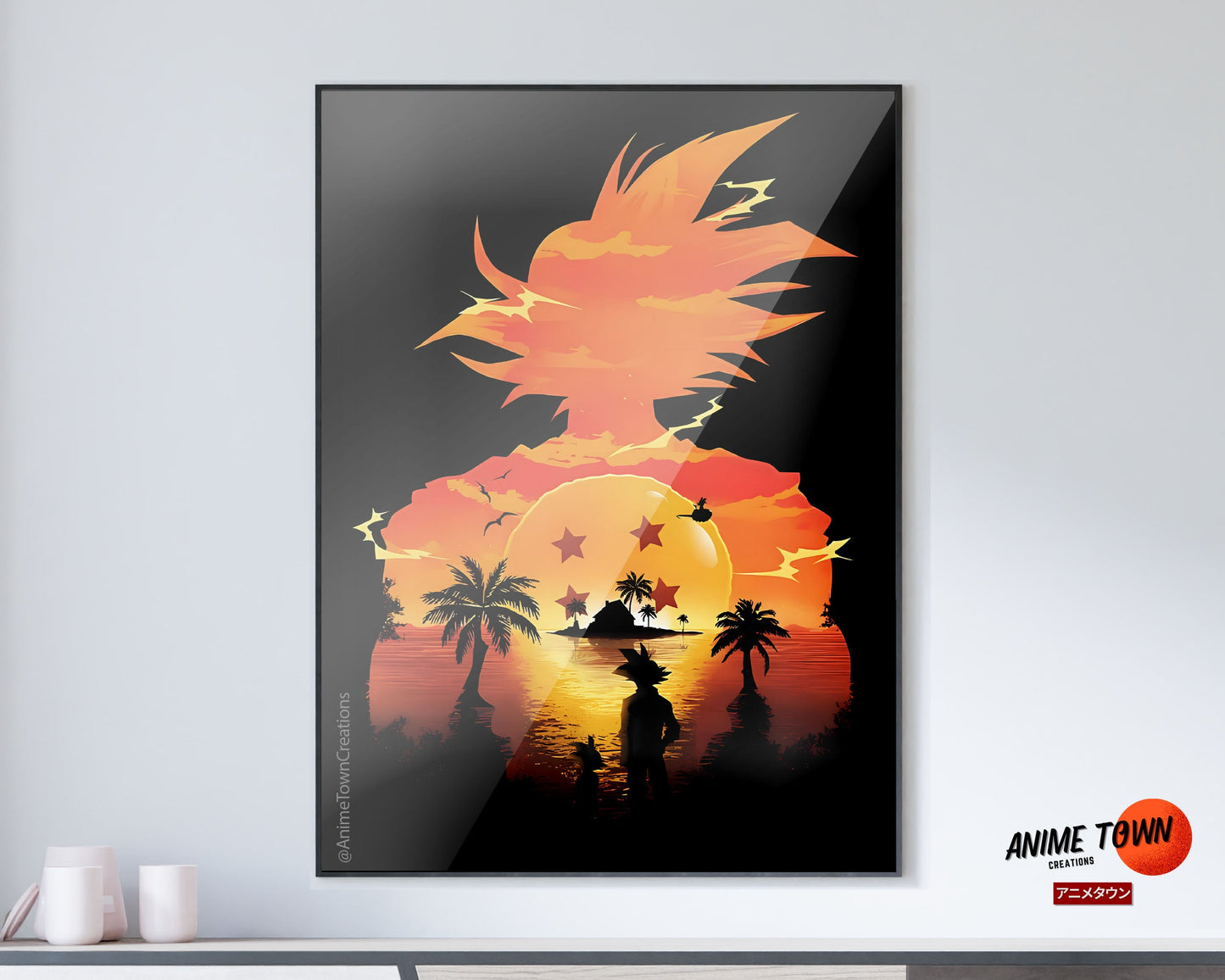 Anime Town Creations Poster Dragon Ball Z Goku Black 11" x 17" Home Goods - Anime Dragon Ball Poster