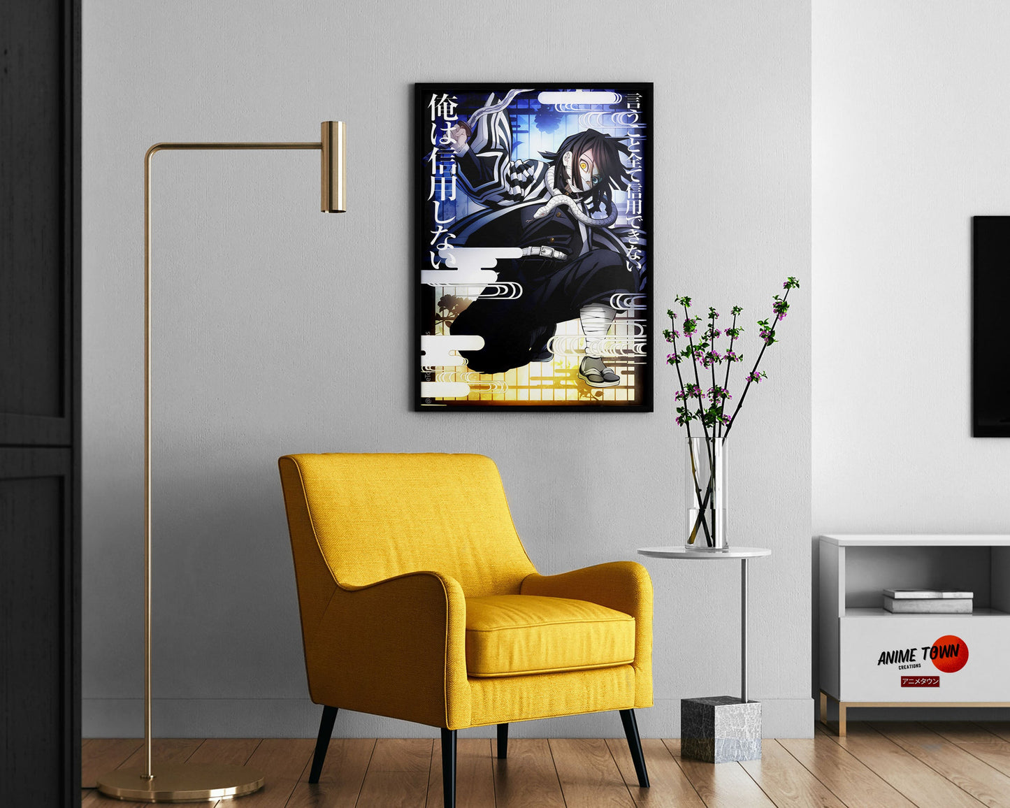 Anime Town Creations Poster Demon Slayer Obanai Iguro Feature 11" x 17" Home Goods - Anime Demon Slayer Poster